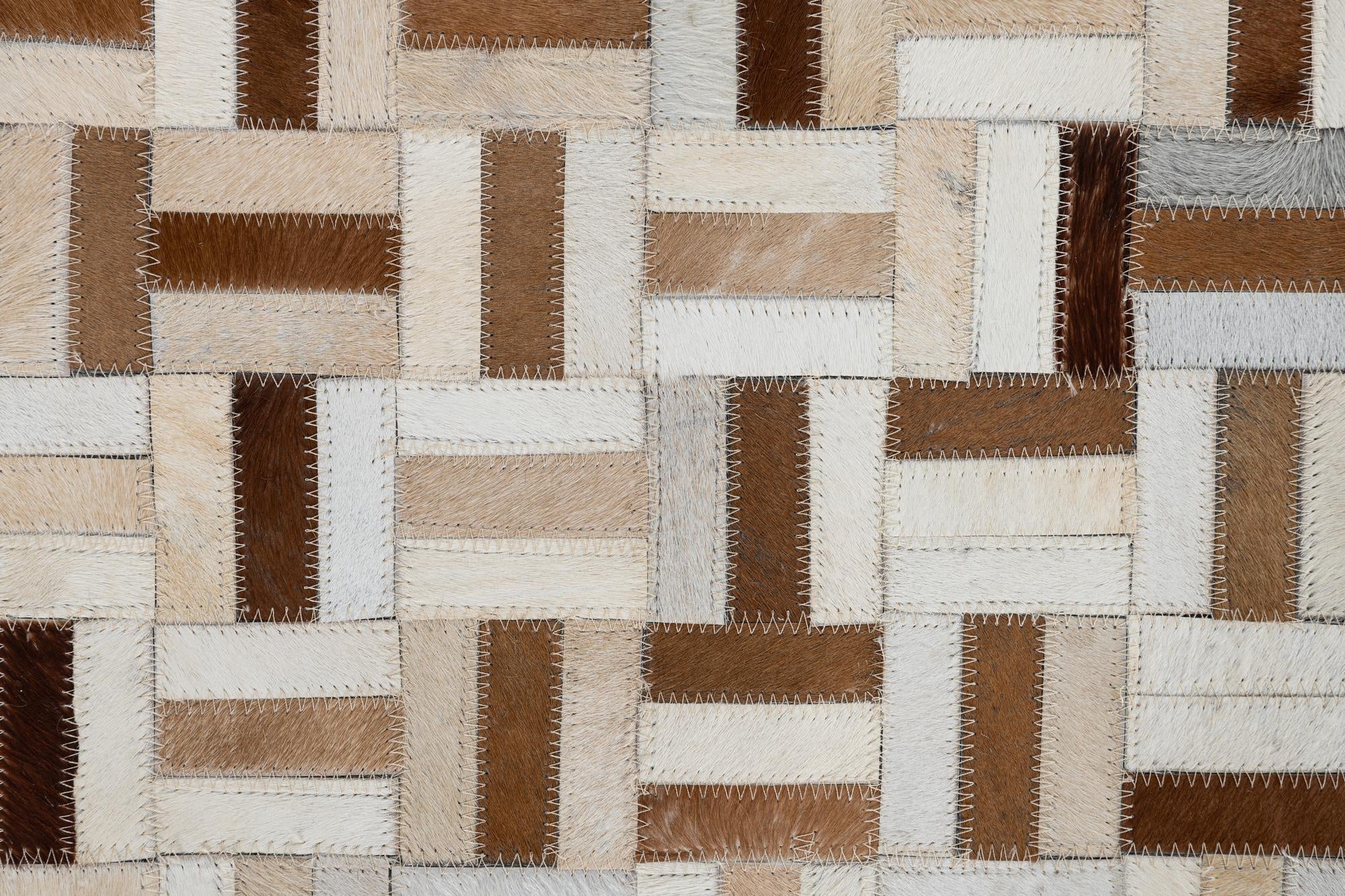 5' 1 x 8' Cowhide Leather Rug