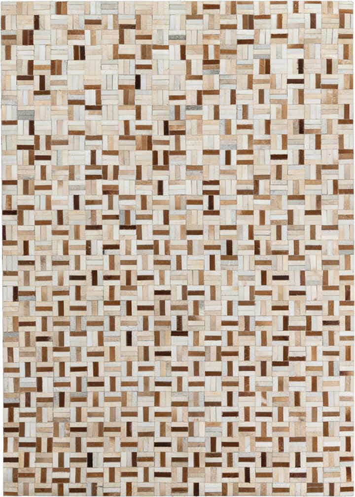 5' 1 x 8' Cowhide Leather Rug