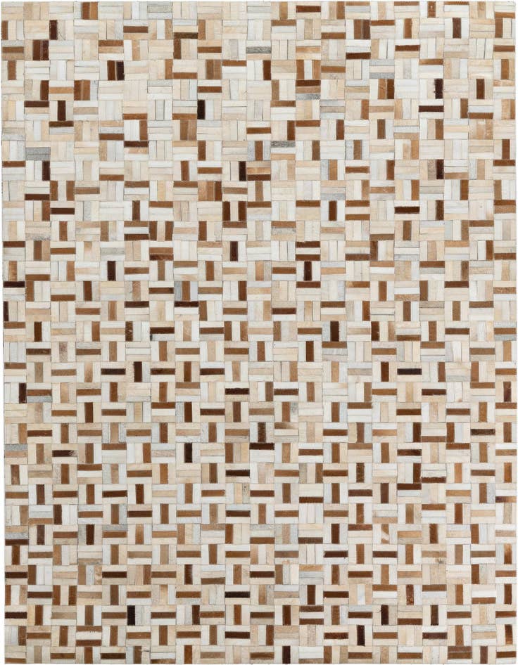 Detail image of 5' 1 x 8' Cowhide Leather Rug