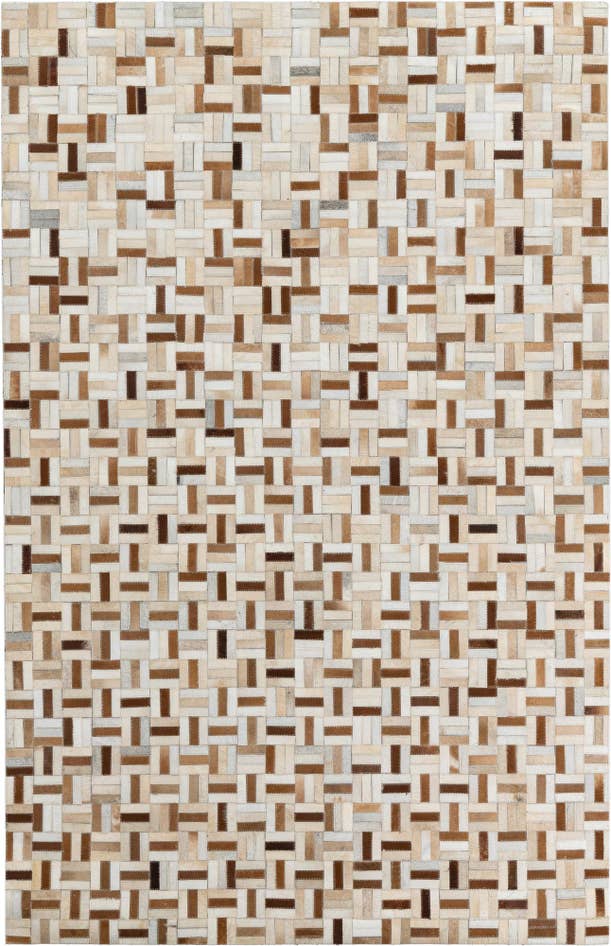 Detail image of 5' 1 x 8' Cowhide Leather Rug