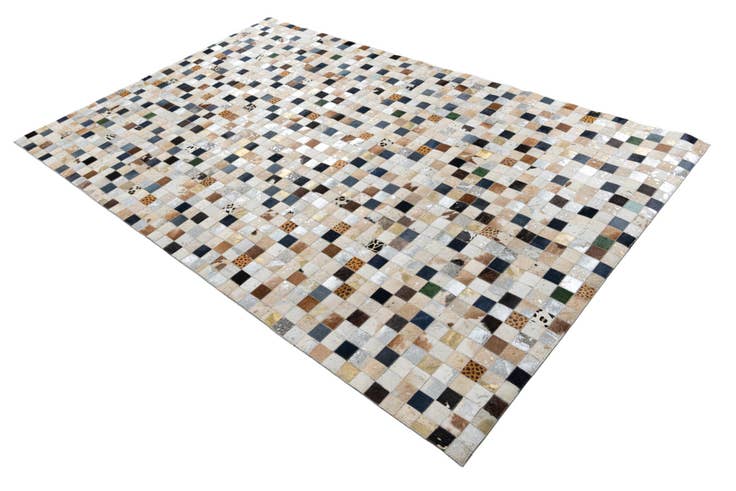 Detail image of 5' 1 x 8' Cowhide Leather Rug