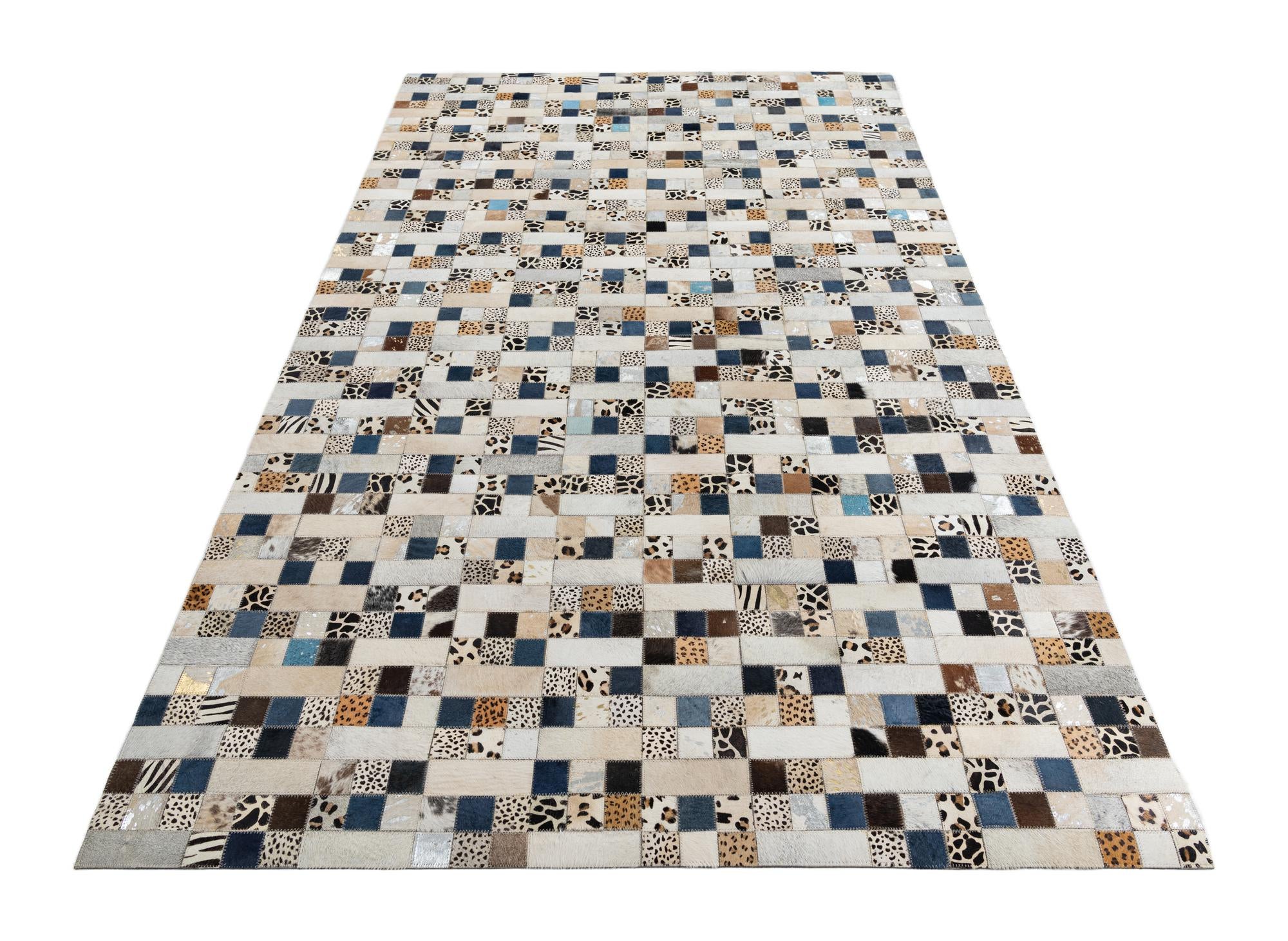 5' x 8' Cowhide Leather Rug