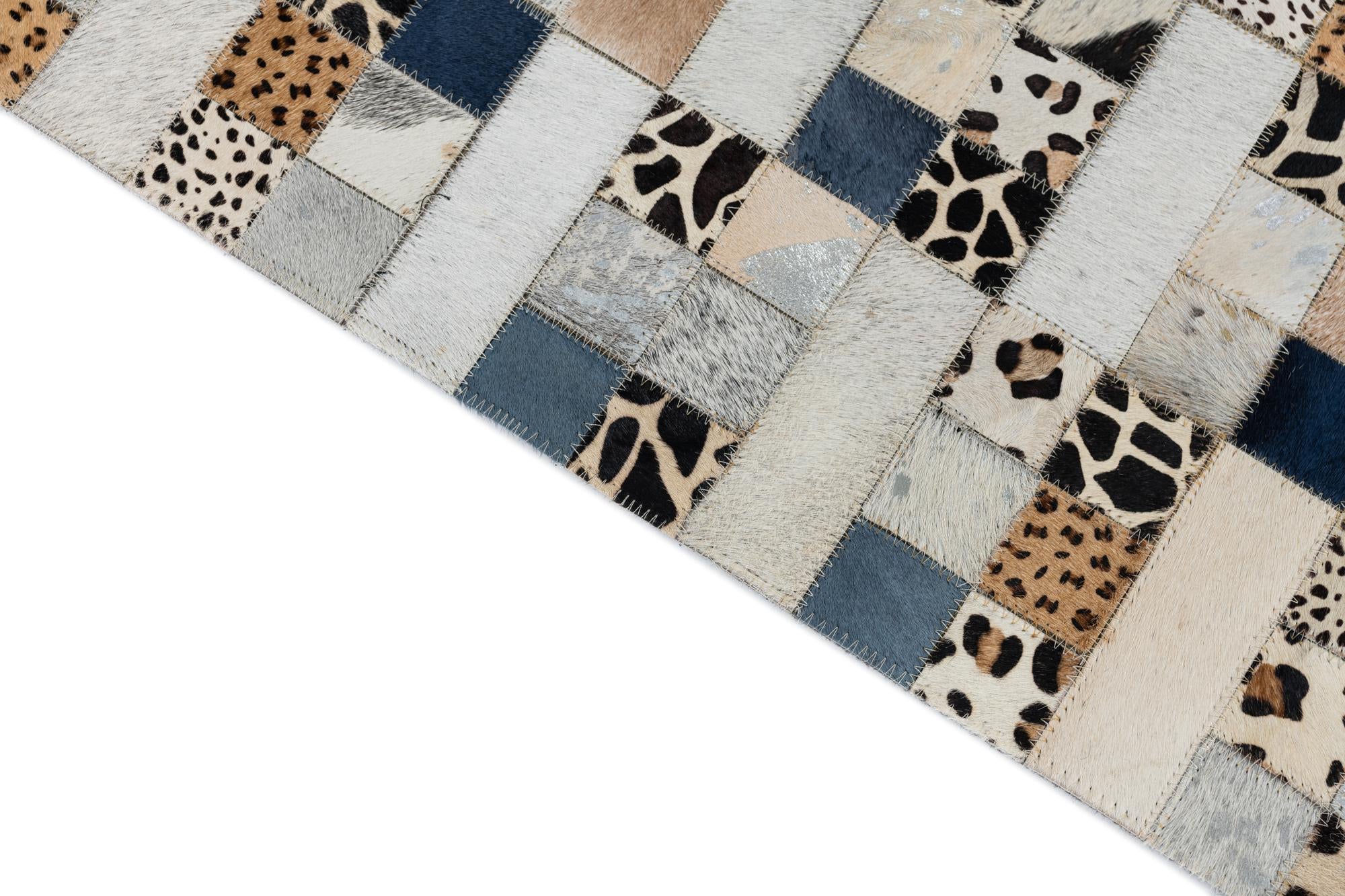 5' x 8' Cowhide Leather Rug