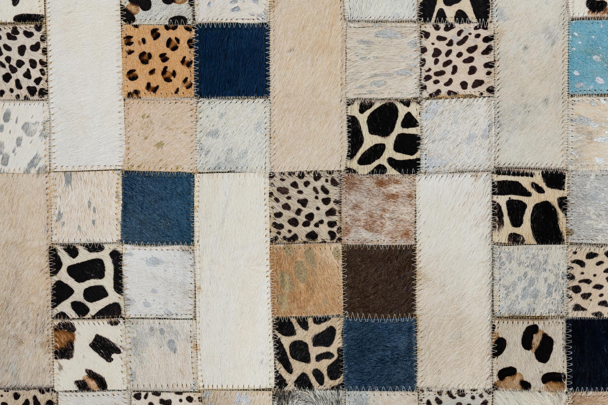 5' x 8' Cowhide Leather Rug