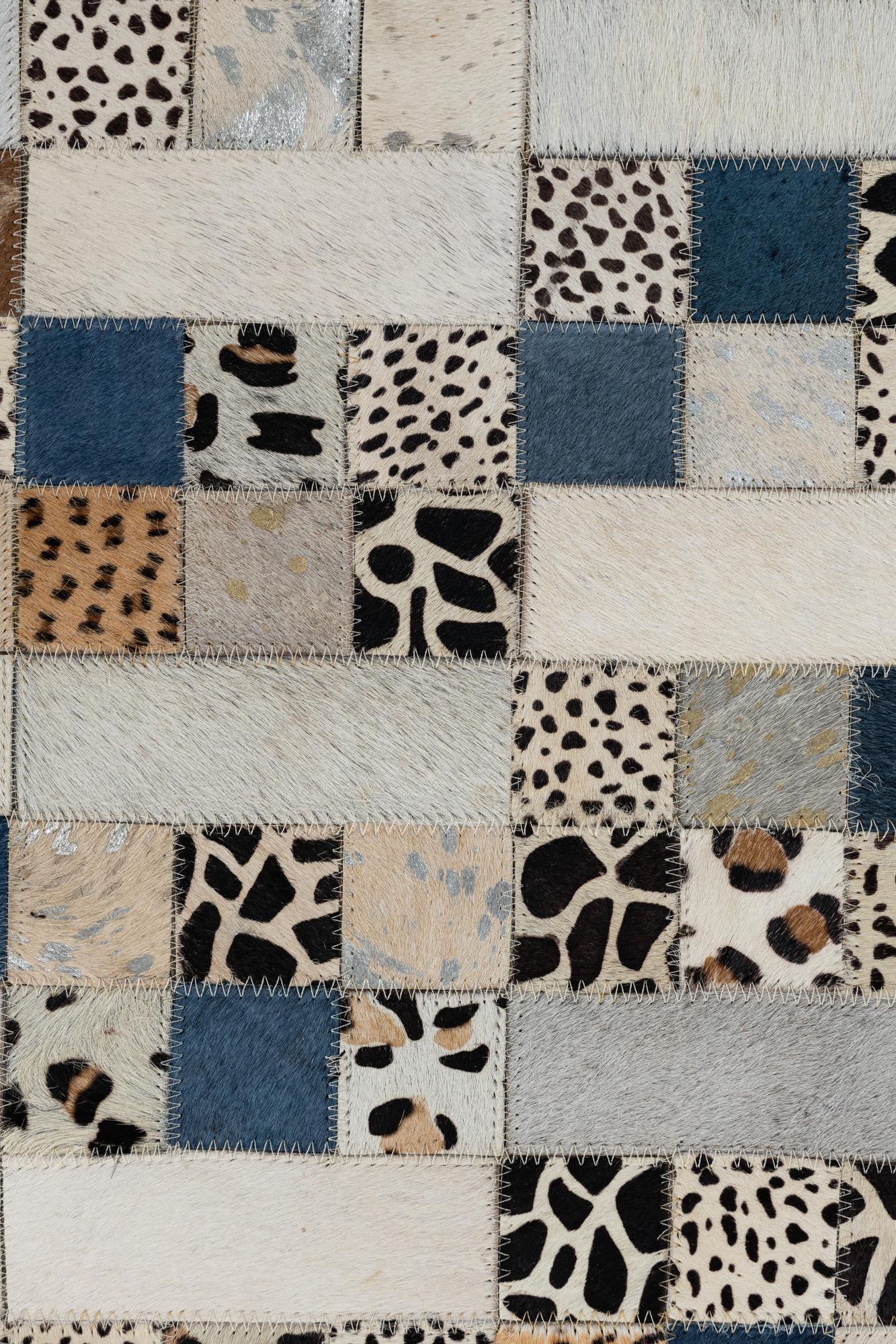 5' x 8' Cowhide Leather Rug