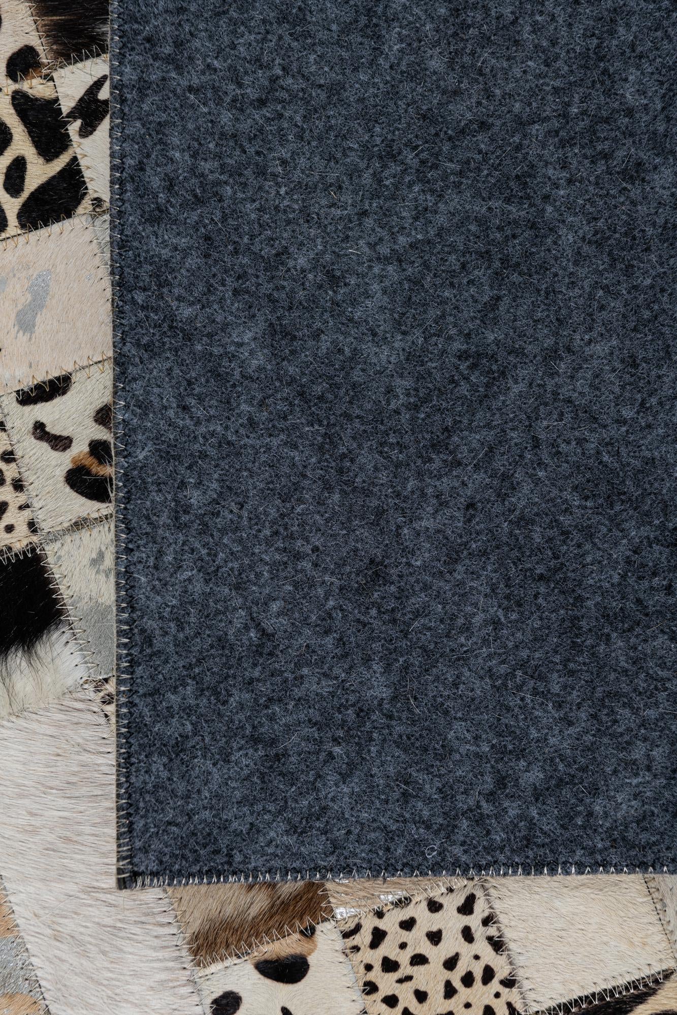 5' x 8' Cowhide Leather Rug