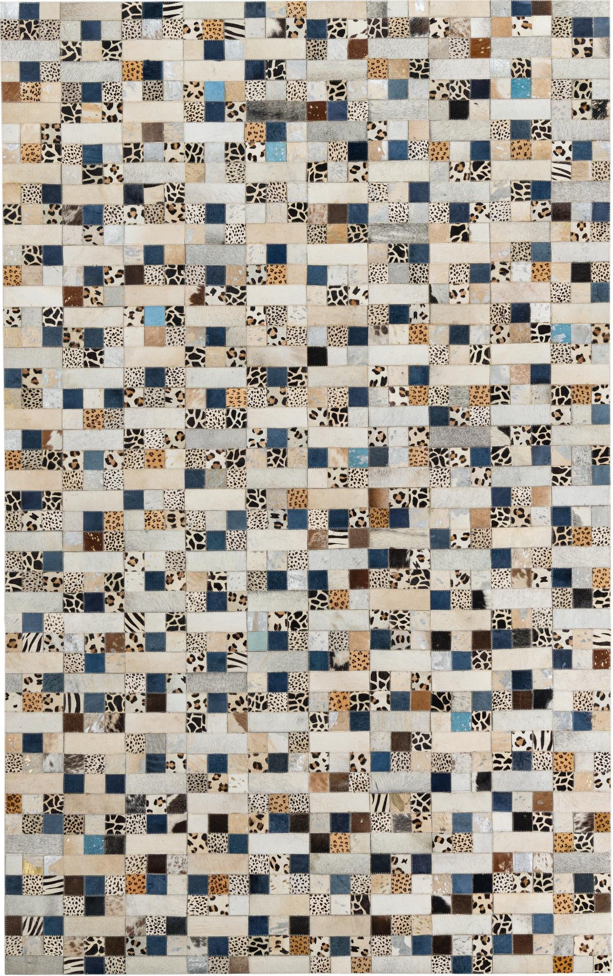 5' x 8' Cowhide Leather Rug