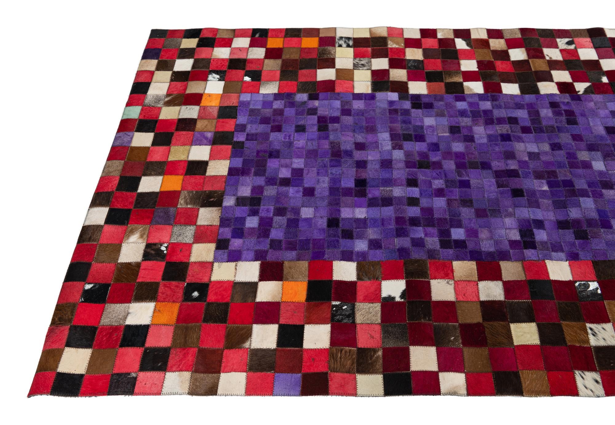 4' x 6' Cowhide Leather Rug