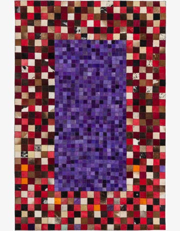 4' x 6' Cowhide Leather Rug