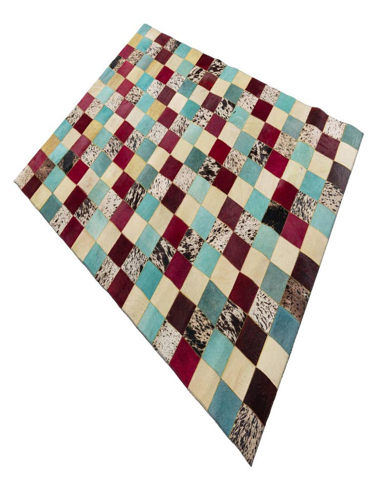 Detail image of 4' x 5' 8 Cowhide Leather Rug