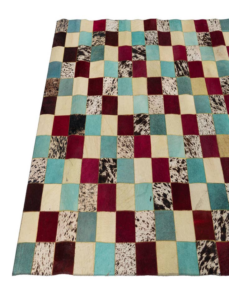 Detail image of 4' x 5' 8 Cowhide Leather Rug