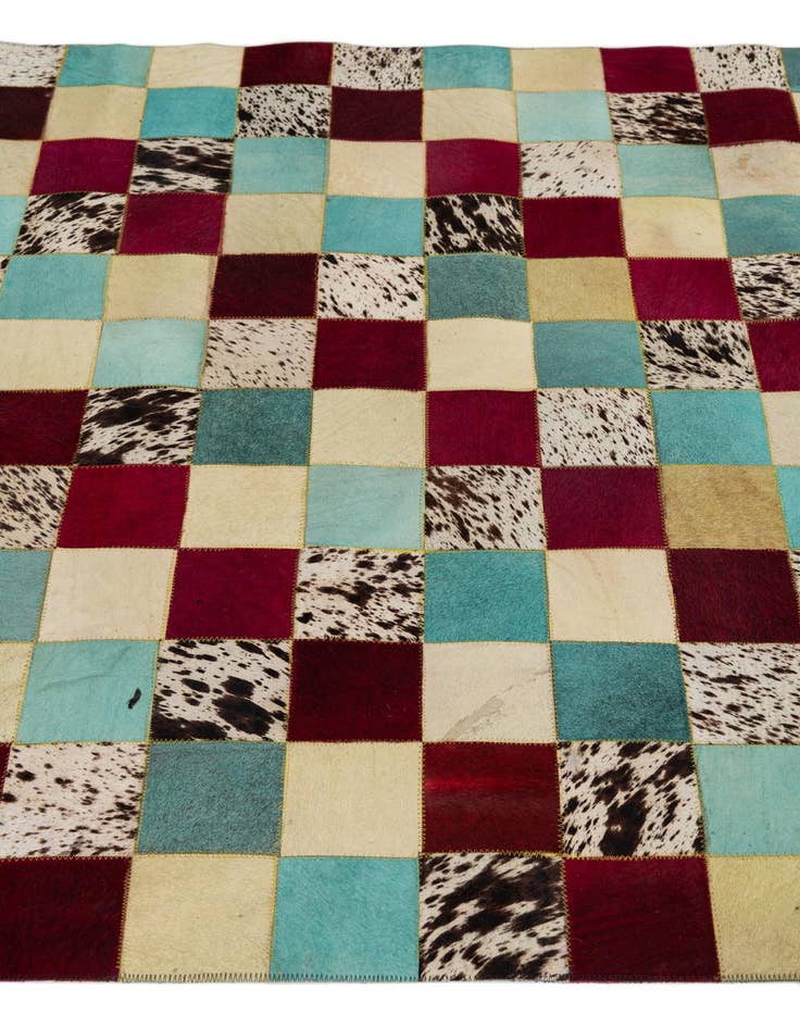 Detail image of 4' x 5' 8 Cowhide Leather Rug