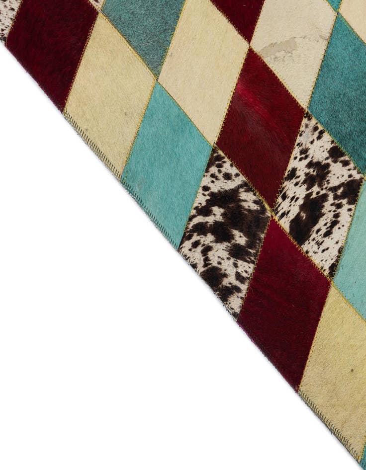 Detail image of 4' x 5' 8 Cowhide Leather Rug