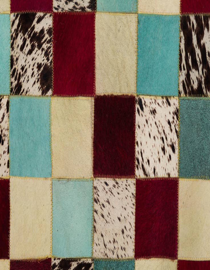Detail image of 4' x 5' 8 Cowhide Leather Rug
