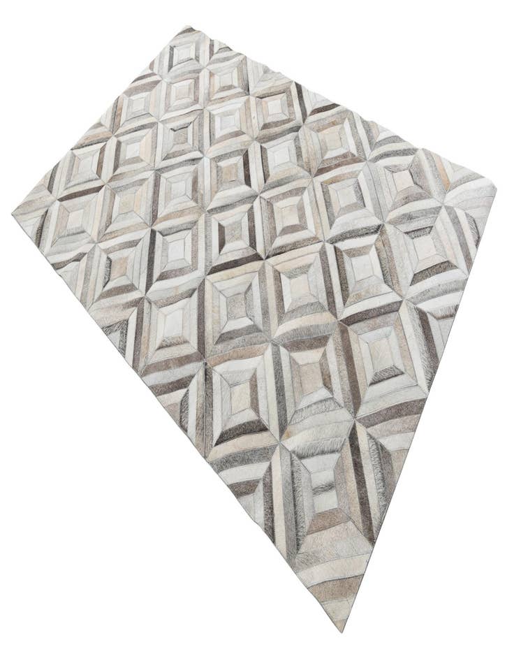 Detail image of 4' 6 x 7' 1 Cowhide Leather Rug