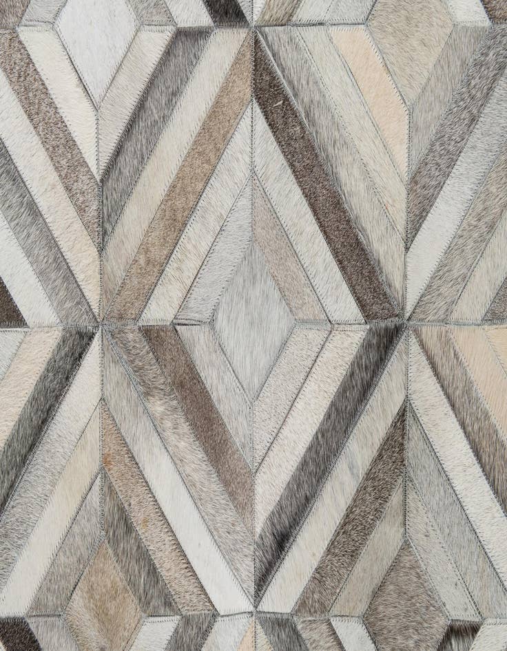 Detail image of 4' 6 x 7' 1 Cowhide Leather Rug