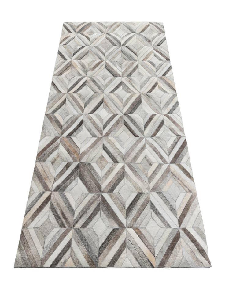 Detail image of 4' 7 x 7' 1 Cowhide Leather Rug