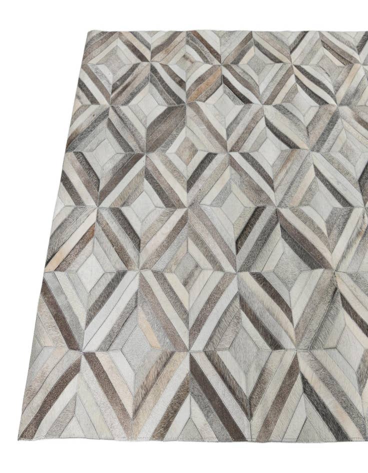 Detail image of 4' 7 x 7' 1 Cowhide Leather Rug