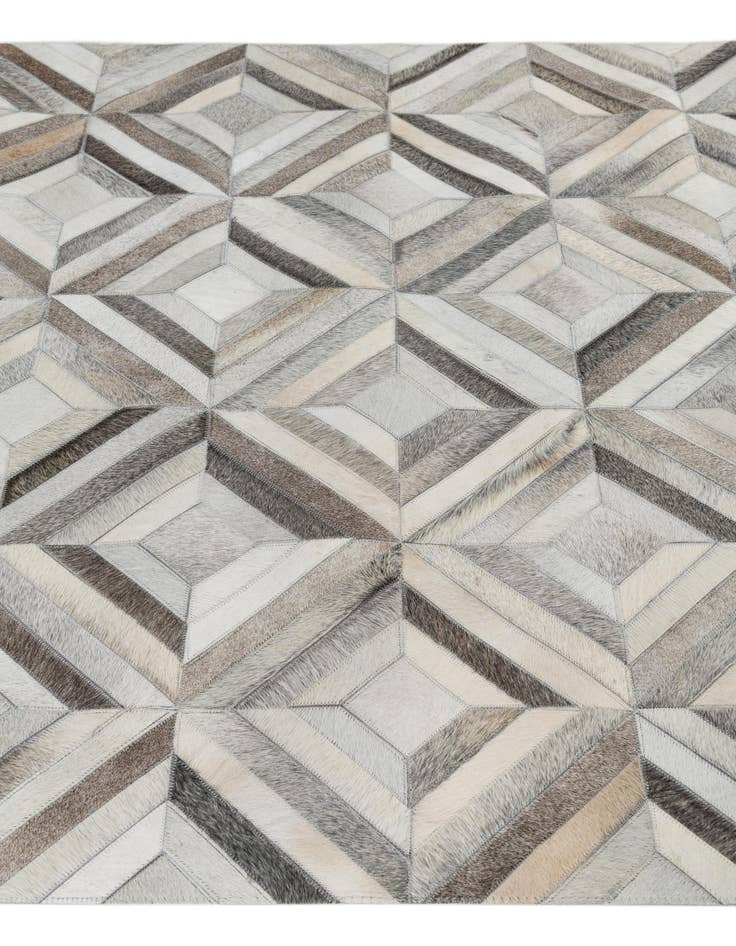 Detail image of 4' 7 x 7' 1 Cowhide Leather Rug