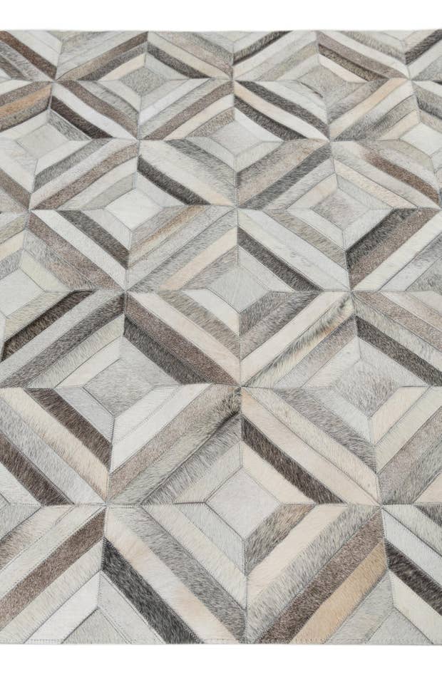 Detail image of 4' 7 x 7' 1 Cowhide Leather Rug