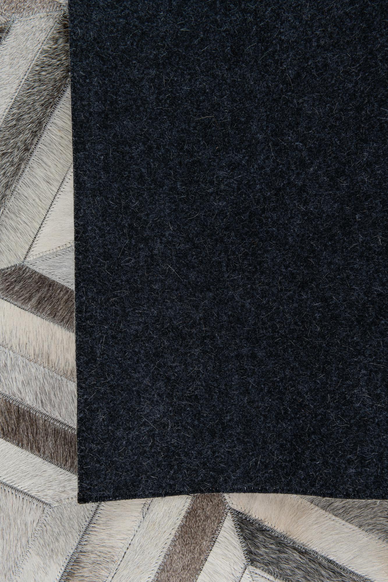 4' 7 x 7' 1 Cowhide Leather Rug
