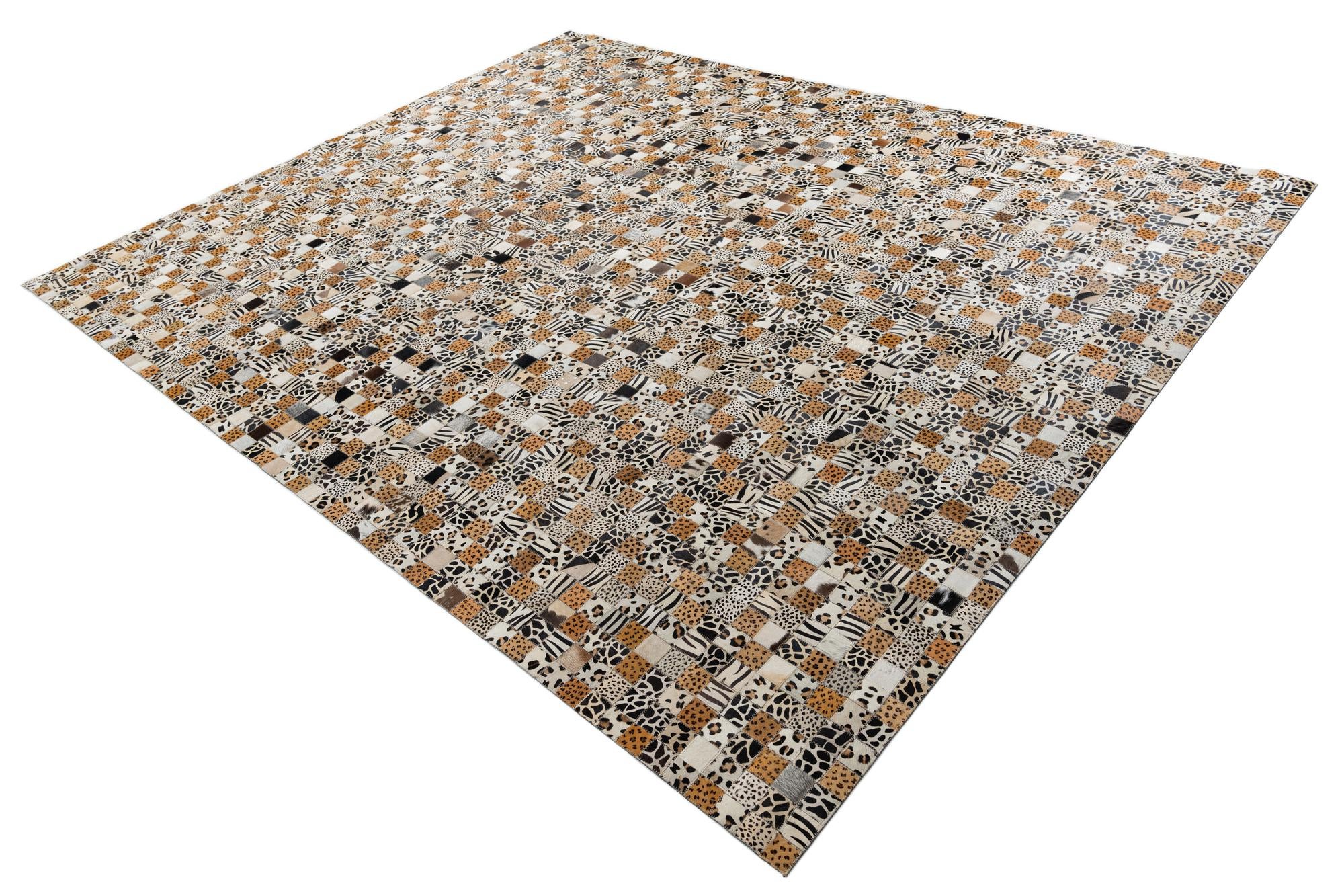 8' x 10' Cowhide Leather Rug