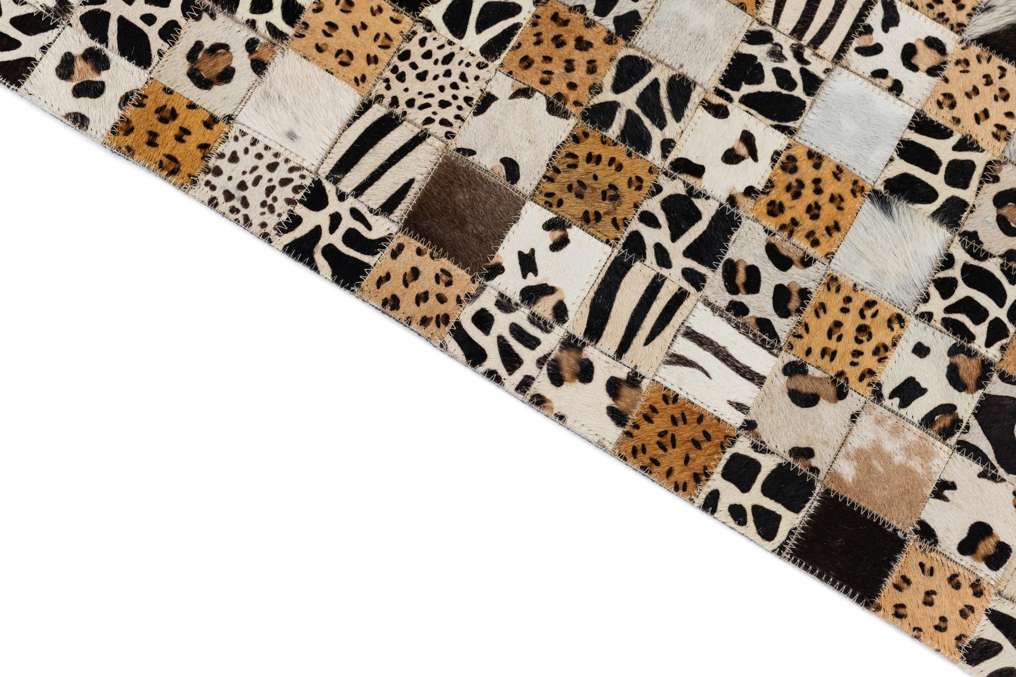 8' x 10' Cowhide Leather Rug