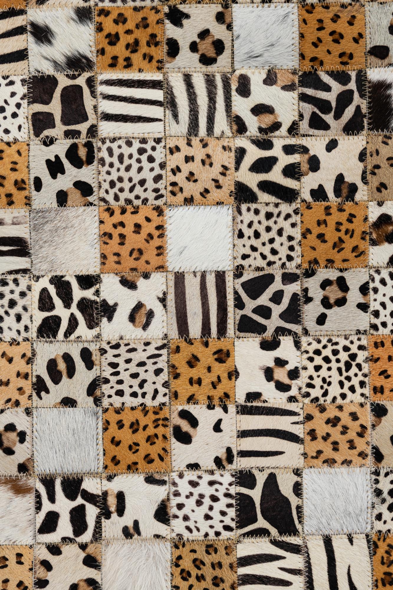 8' x 10' Cowhide Leather Rug