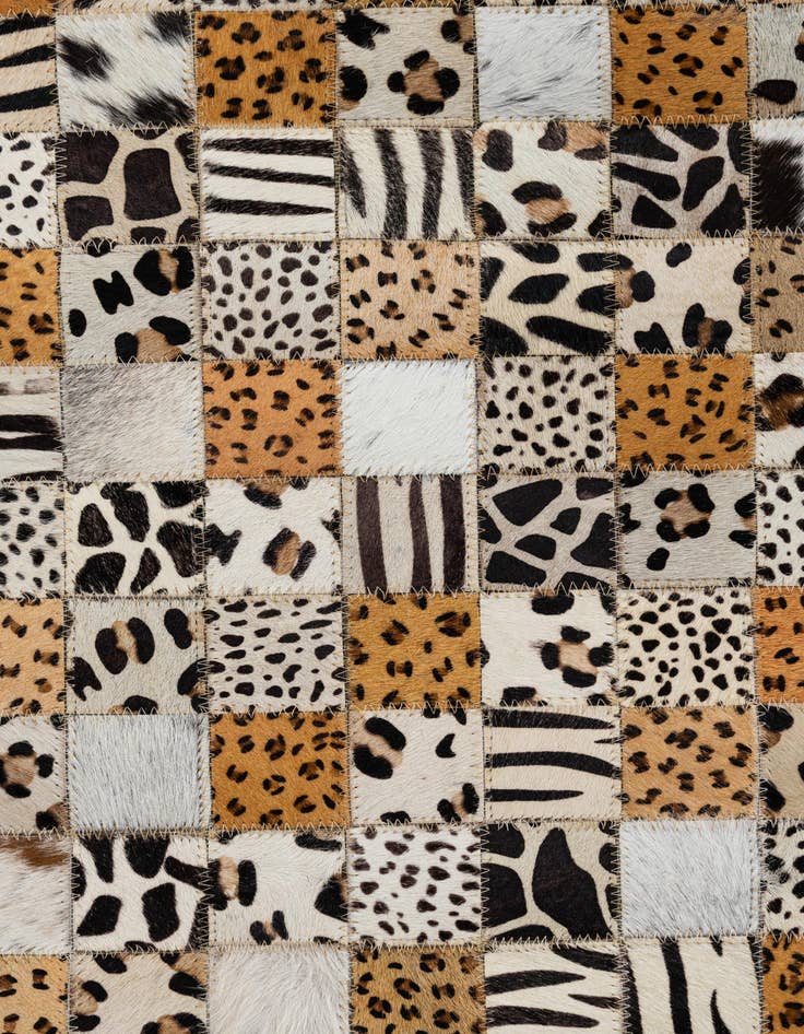Detail image of 8' x 10' Cowhide Leather Rug