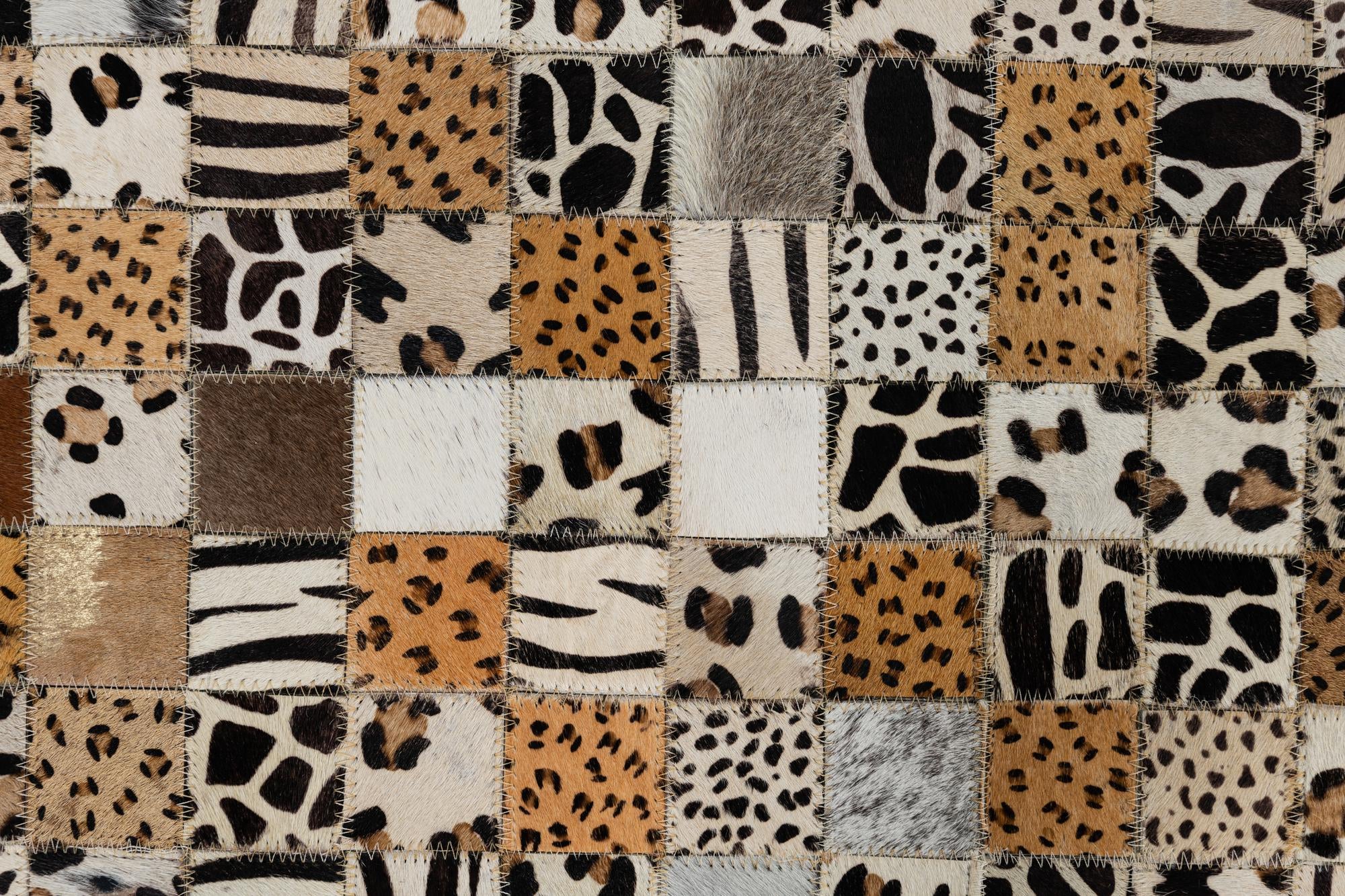 8' x 10' Cowhide Leather Rug