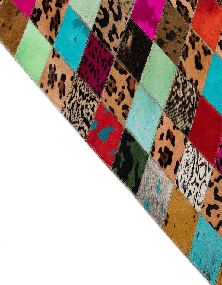 Detail image of 8' 1 x 10' Cowhide Leather Rug