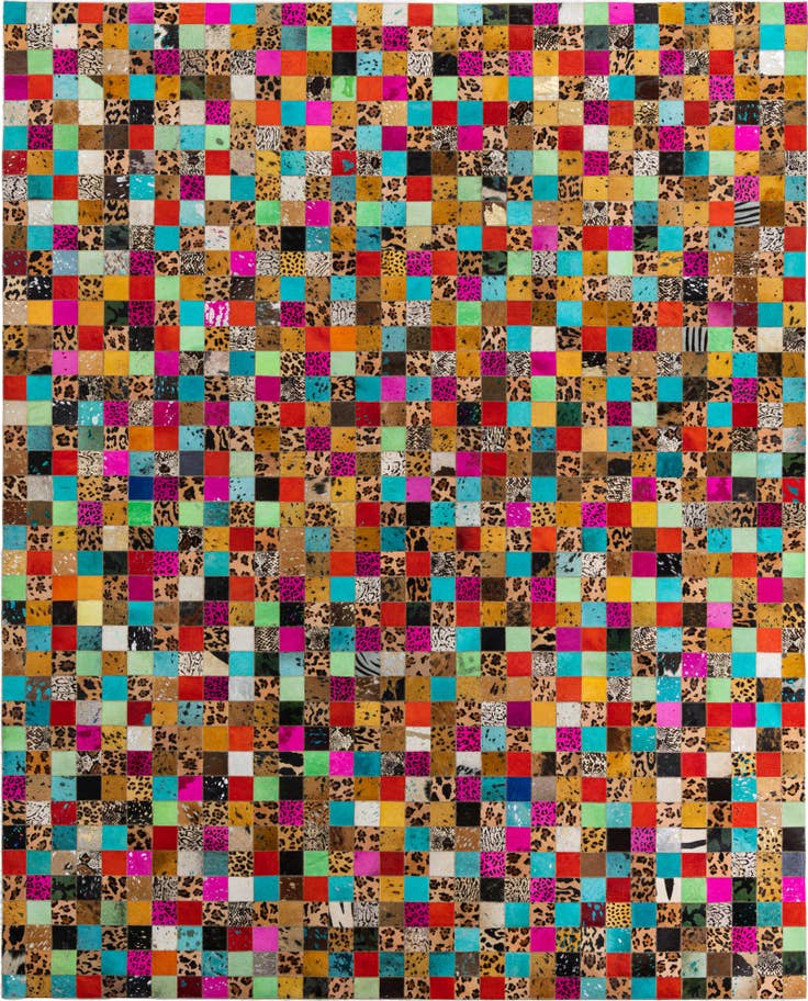 Detail image of 8' 1 x 10' Cowhide Leather Rug