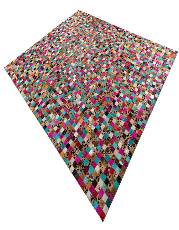 Detail image of 8' x 9' 10 Cowhide Leather Rug