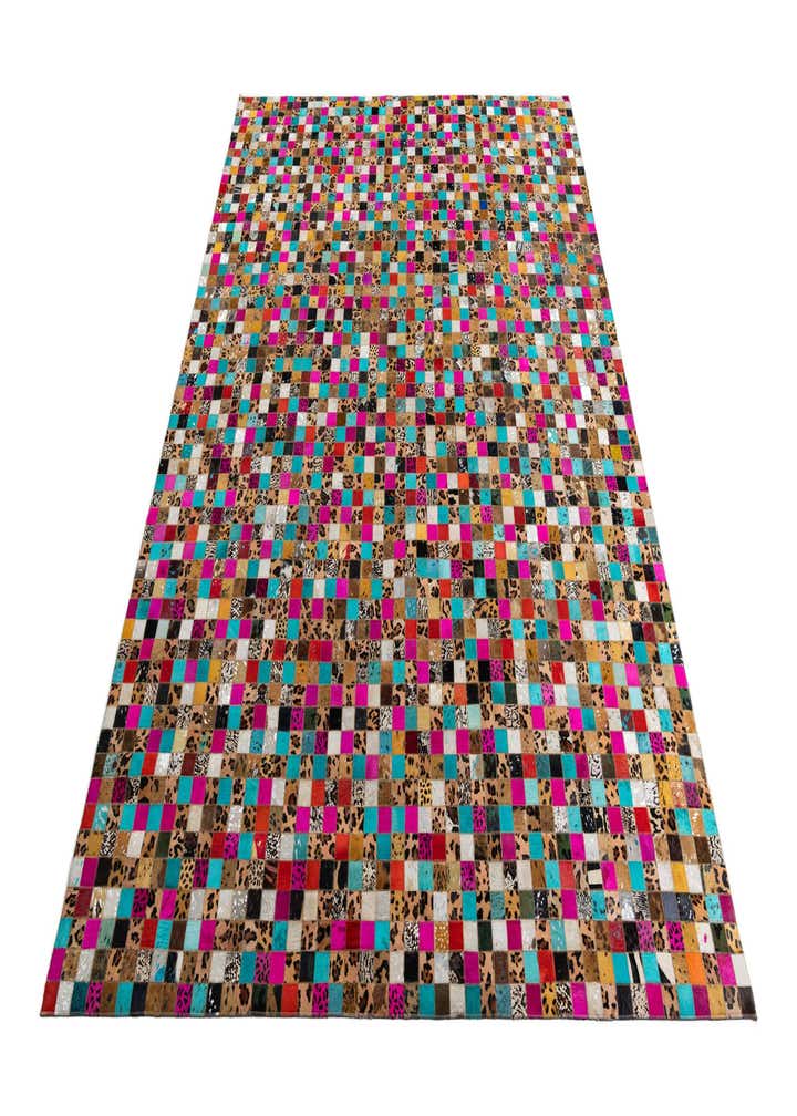 8' x 9' 10 Cowhide Leather Rug