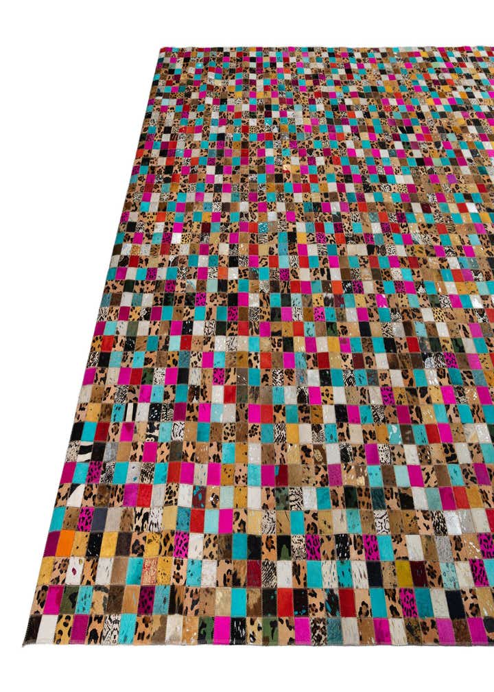 8' x 9' 10 Cowhide Leather Rug