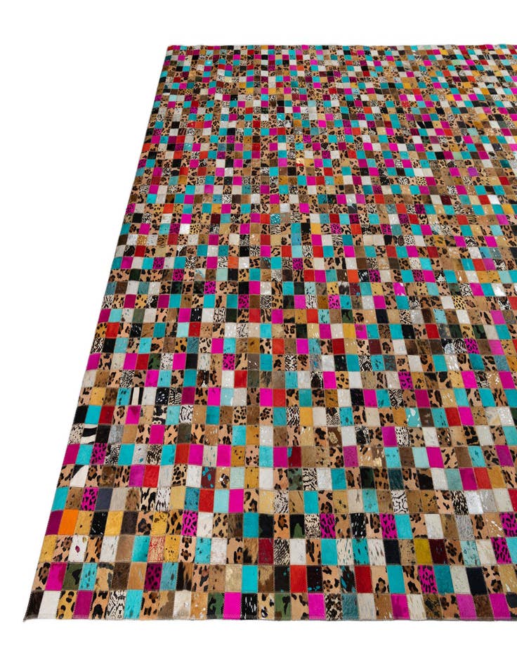 Detail image of 8' x 9' 10 Cowhide Leather Rug