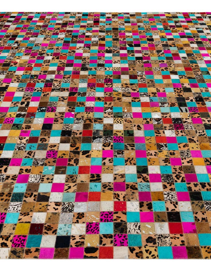 Detail image of 8' x 9' 10 Cowhide Leather Rug