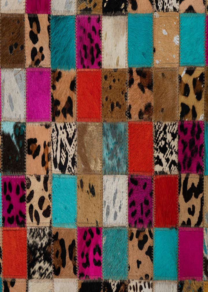 8' x 9' 10 Cowhide Leather Rug