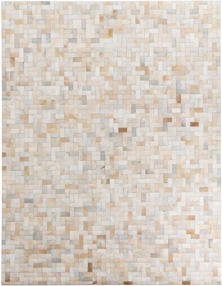 Detail image of 8' 1 x 10' Cowhide Leather Rug
