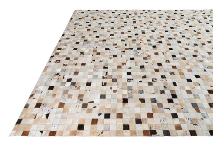 8' 2 x 10' Cowhide Leather Rug