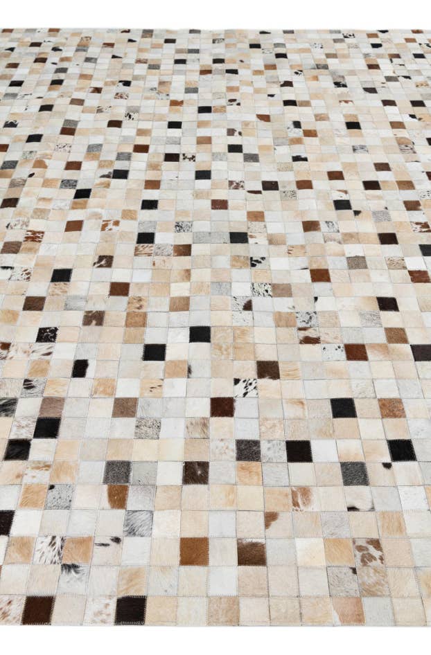 Detail image of 8' 2 x 10' Cowhide Leather Rug