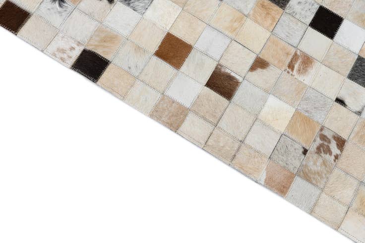 Detail image of 8' 2 x 10' Cowhide Leather Rug