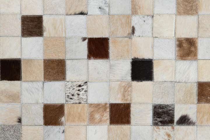 8' 2 x 10' Cowhide Leather Rug