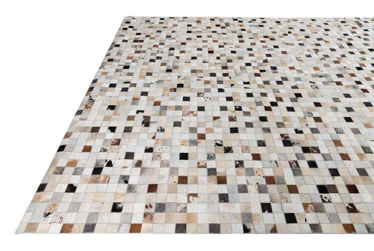 Detail image of 8' 1 x 10' Cowhide Leather Rug