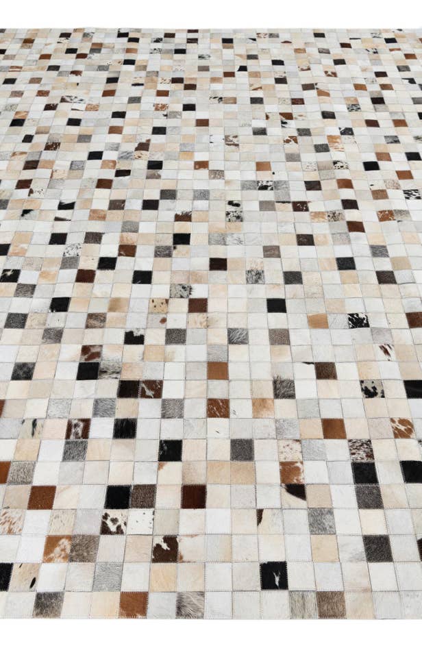 Detail image of 8' 1 x 10' Cowhide Leather Rug