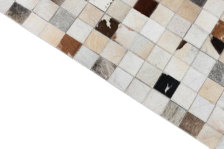 Detail image of 8' 1 x 10' Cowhide Leather Rug