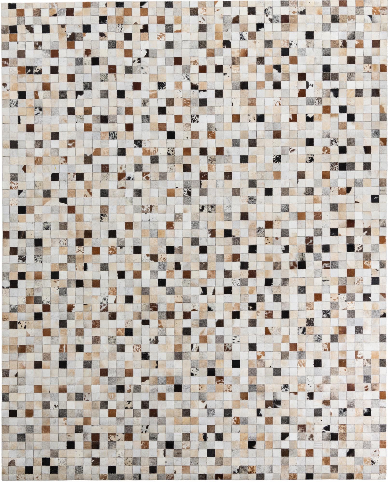 8' 1 x 10' Cowhide Leather Rug