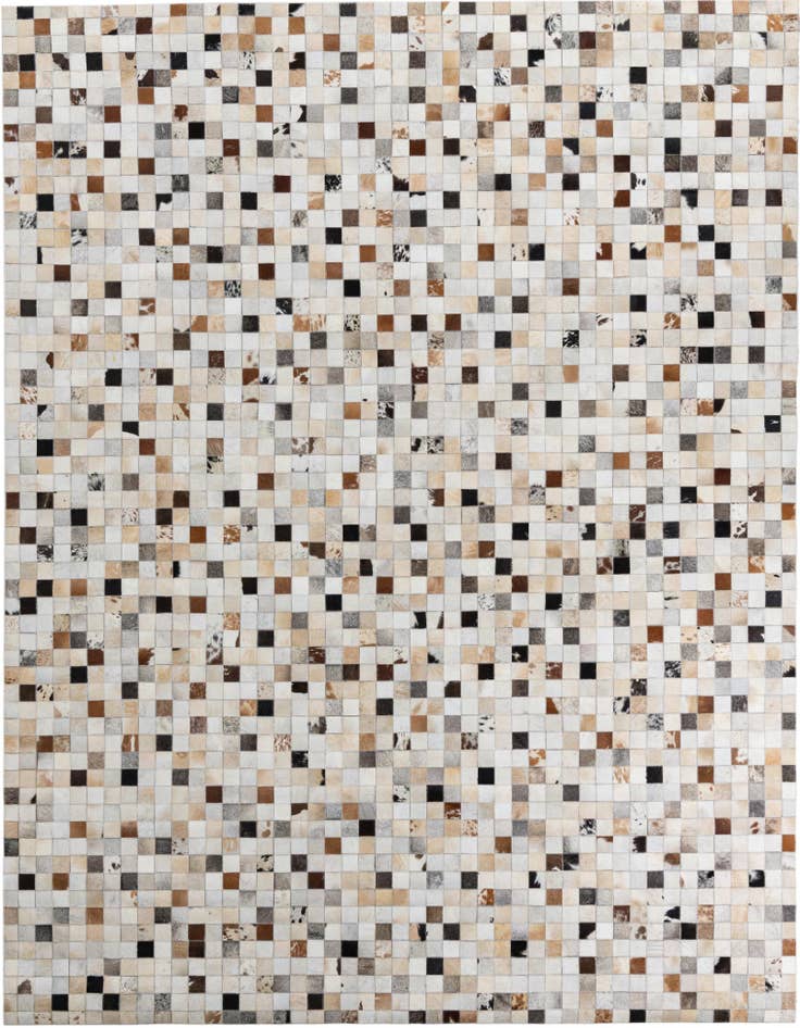Detail image of 8' 1 x 10' Cowhide Leather Rug
