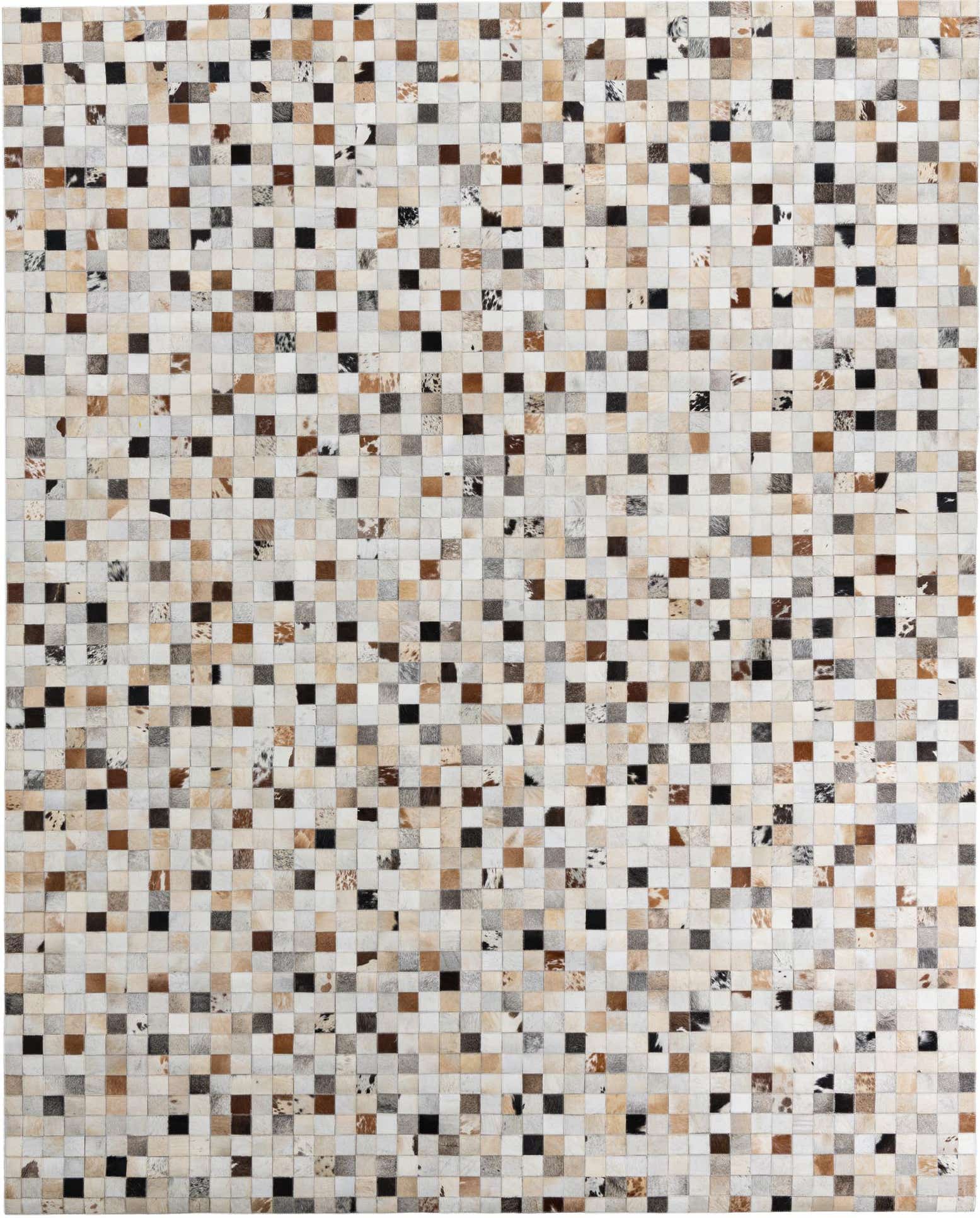 8' 1 x 10' Cowhide Leather Rug