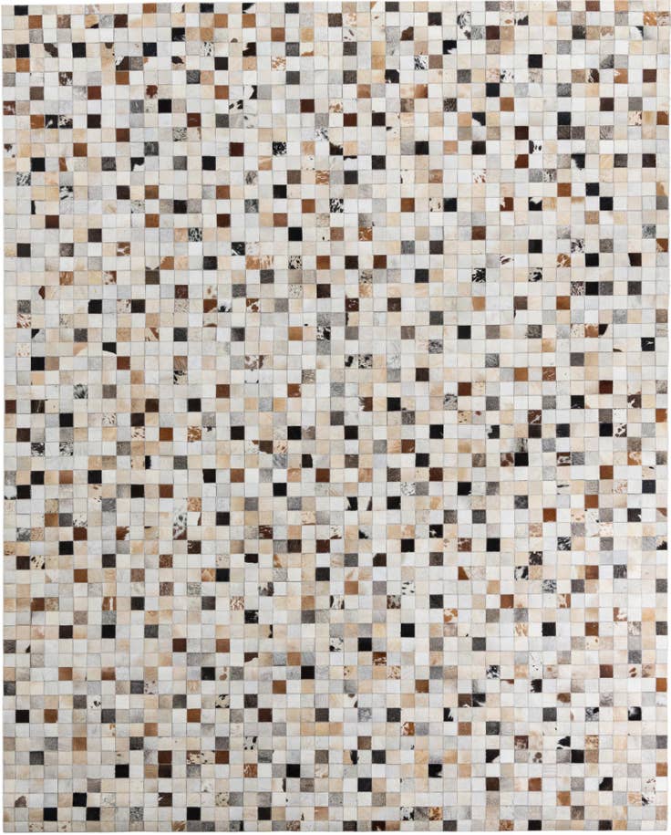 Detail image of 8' 1 x 10' Cowhide Leather Rug